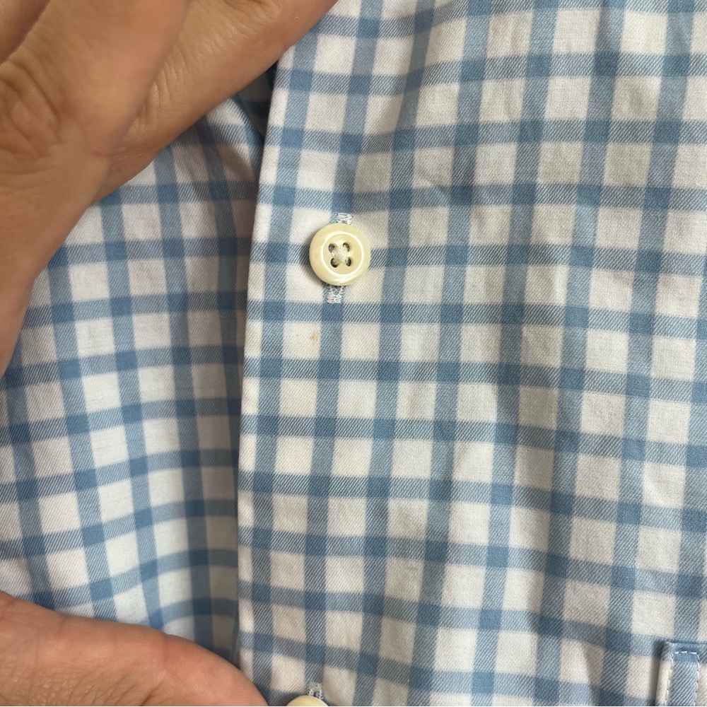 Peter Millar Men’s Light Blue Plaid Long Sleeve Button Down XL - Picture 5 of 5